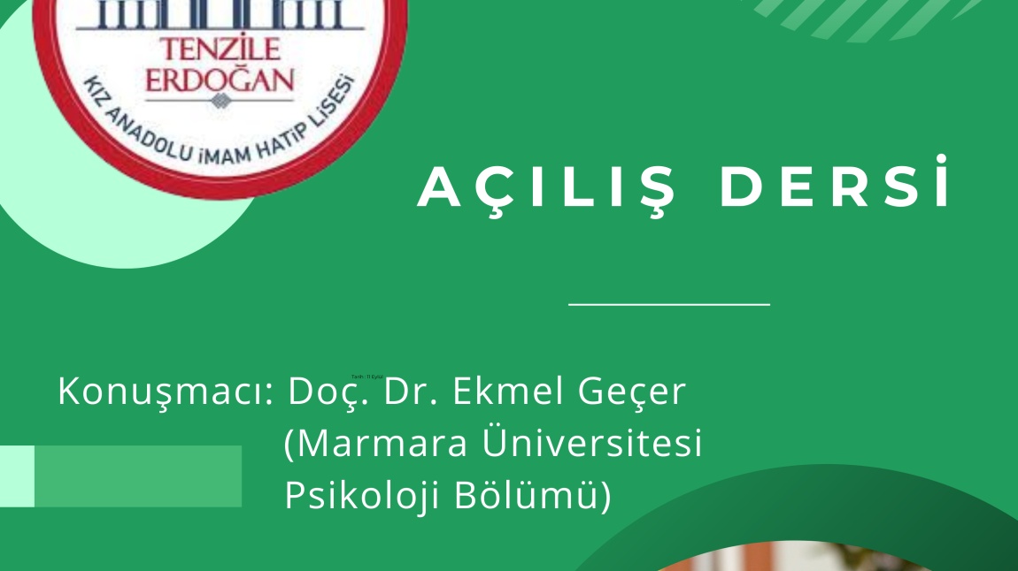 Konferans: Doç. Dr. Ekmel Geçer - Açılış Dersi